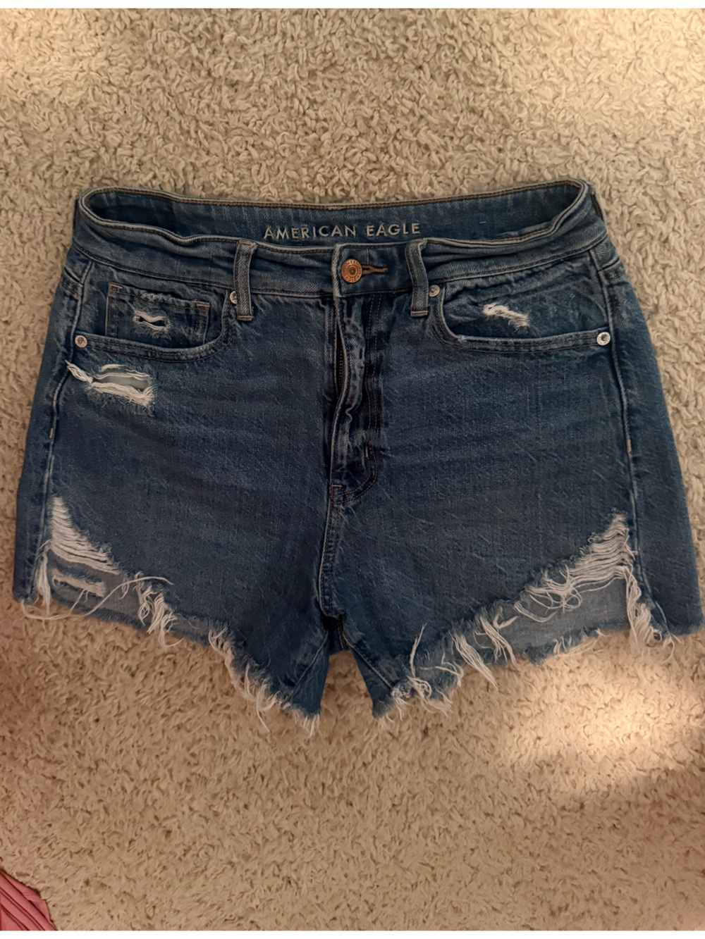 AE Light Blue Denim Jeans with Comfort Stretch Waistband Size 6